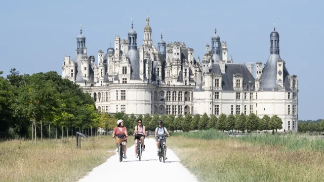 Balade à vélo devant Chambord