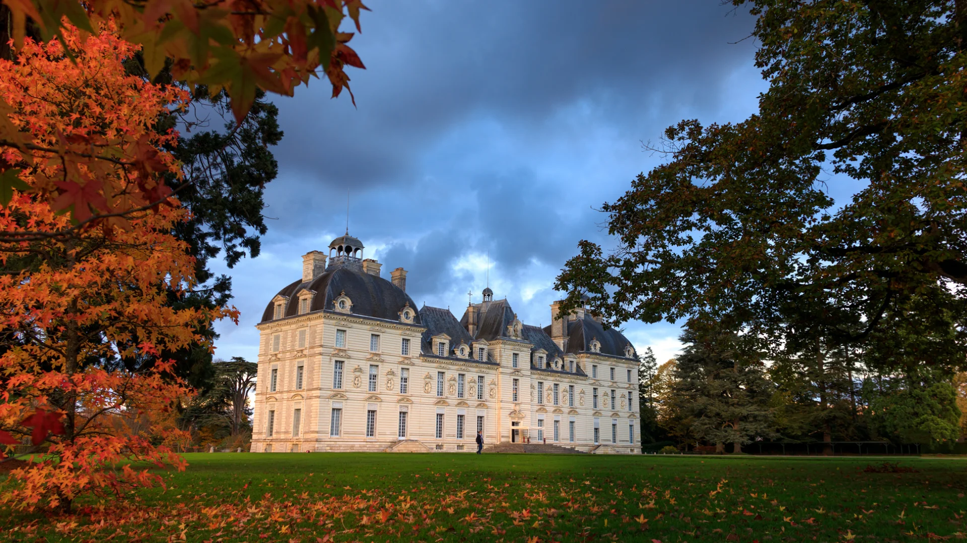 Chateau De Cheverny Orange Herbstlaub
