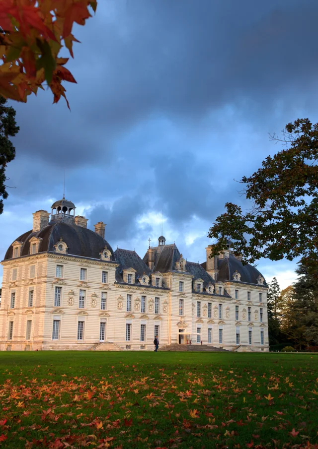 Chateau De Cheverny Follaje Naranja Otoño