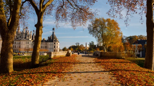 Le château de Chambord durant l'automne