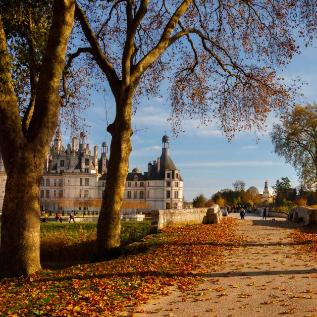 Le château de Chambord durant l'automne