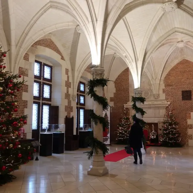 Salle du château d'Amboise à Noël