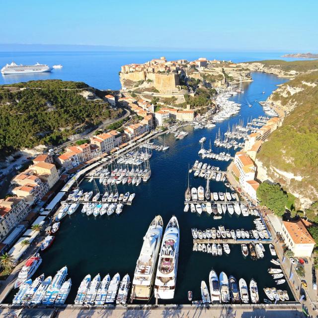 Vue Aerienne Port Citadelle Goulet Bonifacio