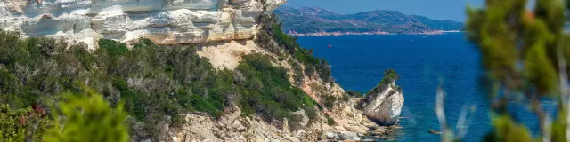 Crique Sauvage Plage Canettu Falaises Bonifacio