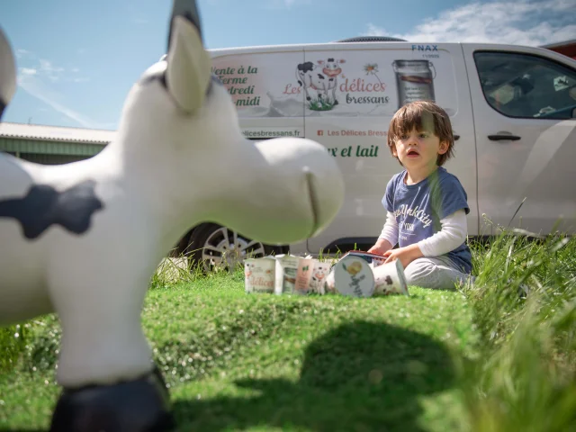 Petite garçon ferme