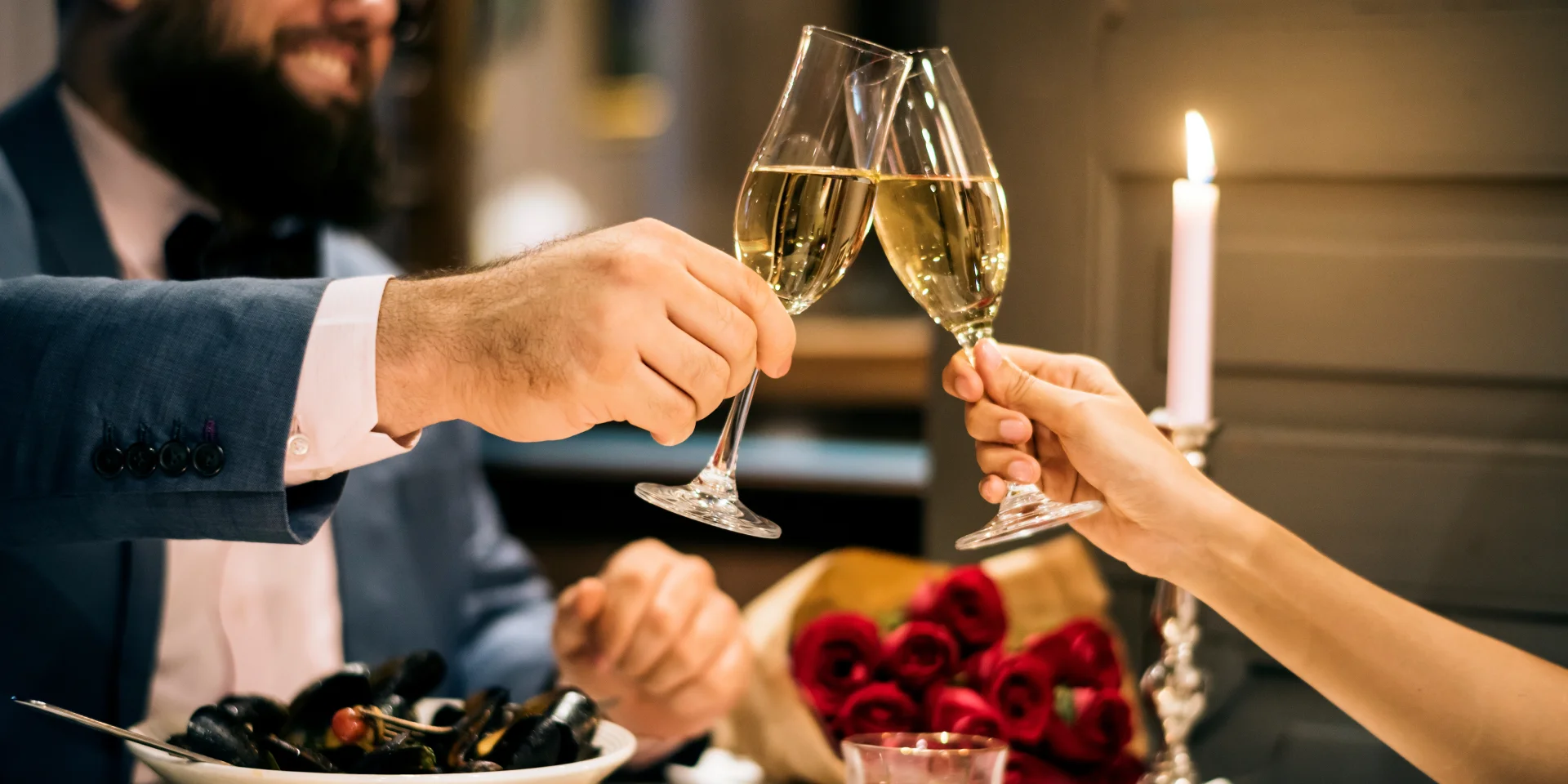 Couple celebrate valentine's day together