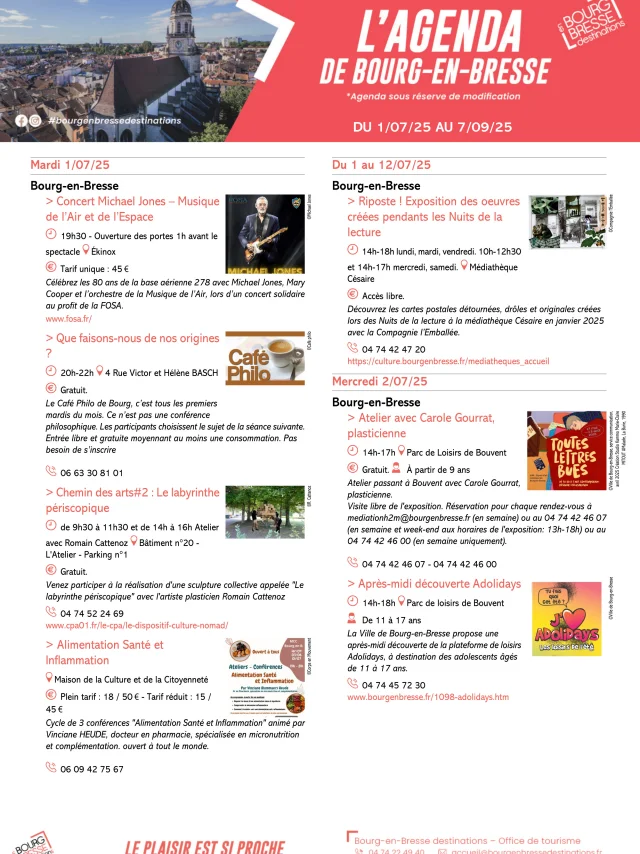 Agenda Bourg En Bresse Juillet Aout 2025 Page 1 2
