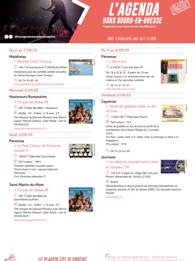 Agenda Bimensuel Gba Hors Bourg Page 1