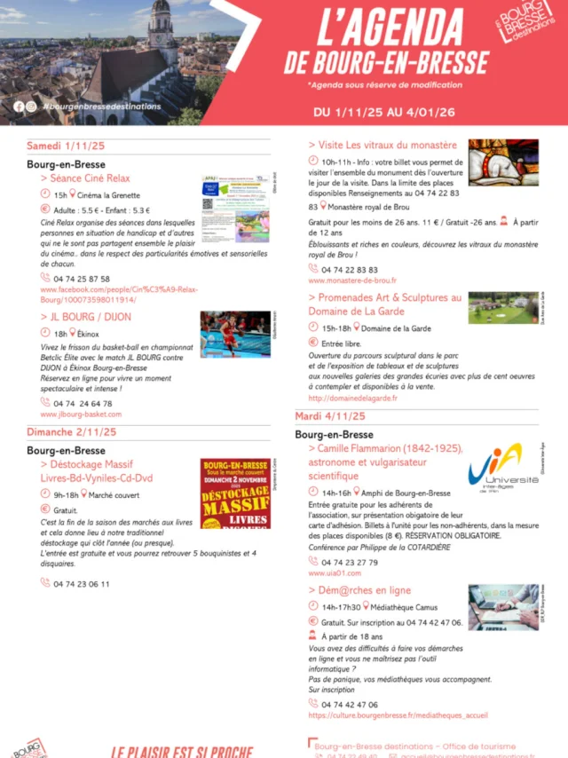 Agenda Bourg En Bresse Novembre Decembre 2025 Page1