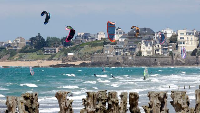 Kitesurf à Paramé, Saint-Malo