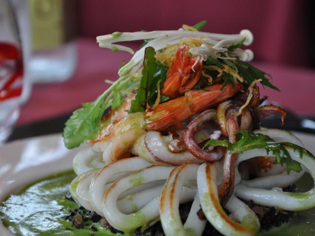 Fried squid and prawns, Restaurant le Benetin, Saint-Malo