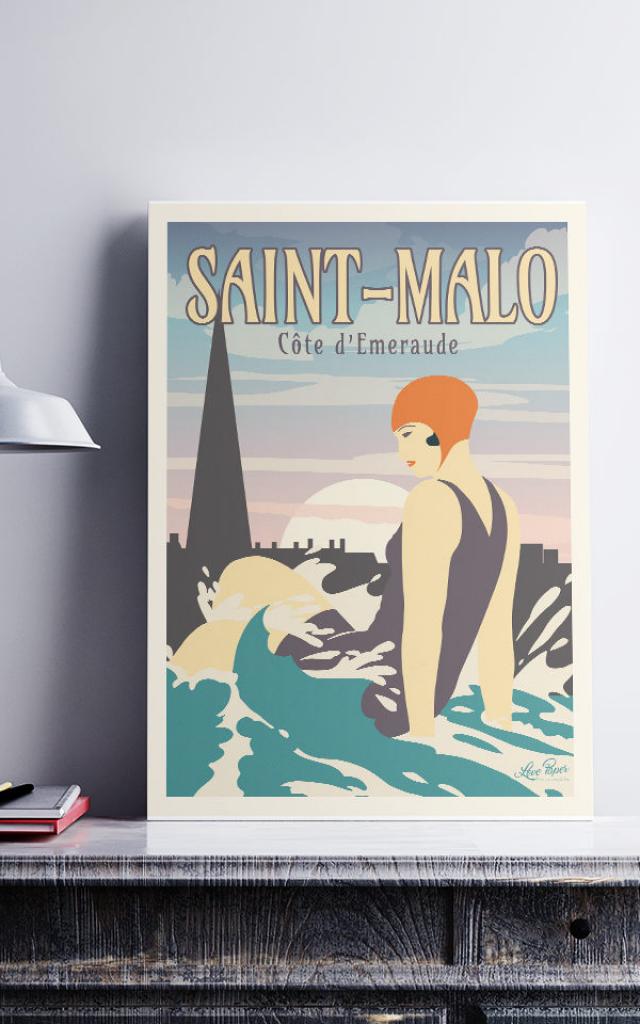 Affiche ancienne à la galerie Love Paper à Saint-Malo