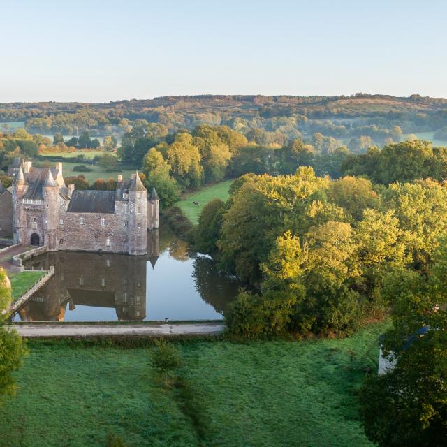 castello di Trécesson - vista dall'alto - Campénéac - Brocéliande
