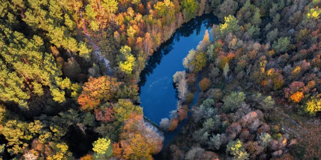 Le Val Sans Retour, le Miroir aux Fées vue du ciel