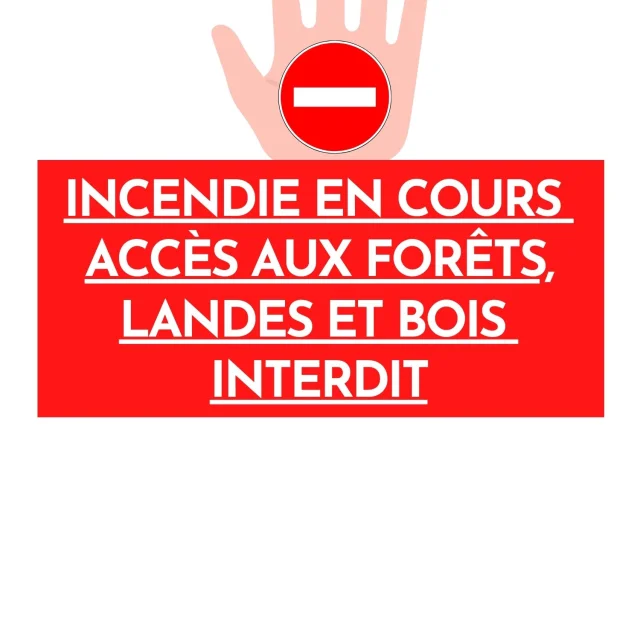Affiche Incendies En Cours Acces Interdit 1