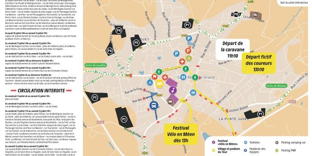 Plan Tour de France Saint-Méen-le-Grand