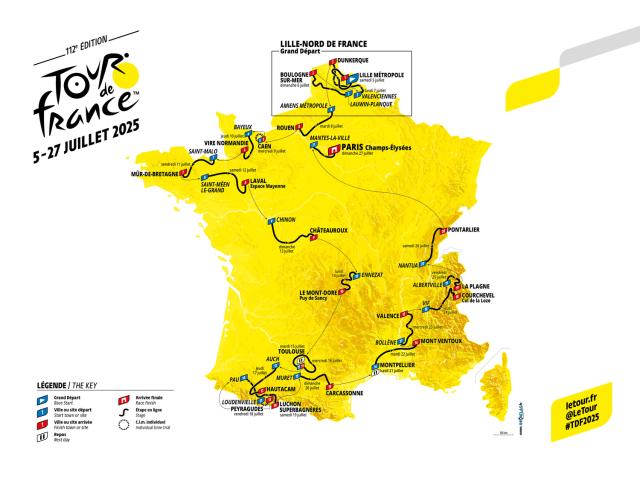 Tour de France 2025 - Parcours du Tour de France 2025