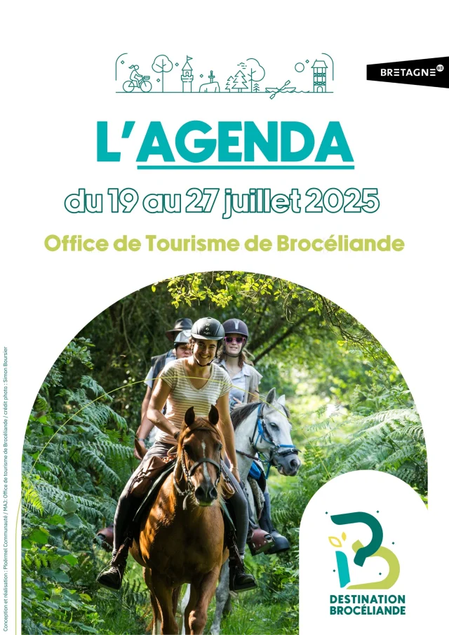 Couverture de l'agenda de l'office de tourisme de Brocéliande 19 Au 27 Juillet