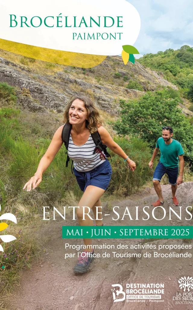 Couverture dépliant de l'entre-saisons 2025 - Office de tourisme de Brocéliande