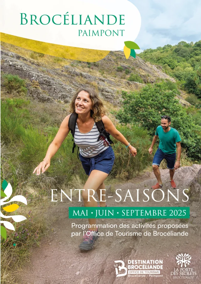 Couverture dépliant de l'entre-saisons 2025 - Office de tourisme de Brocéliande