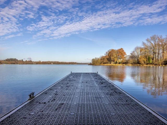ponton - lac au duc - automne - Ploërmel