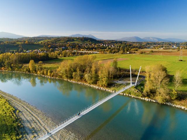 Passerelle de la ViaRhôna entre Virignin et La Balme