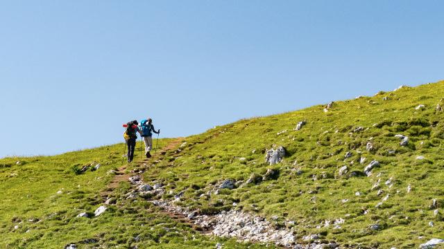 Randonneurs sur le Grand Colombier