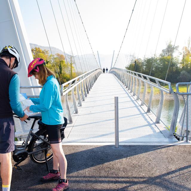 Passerelle Viarhôna entre Virignin et La Balme