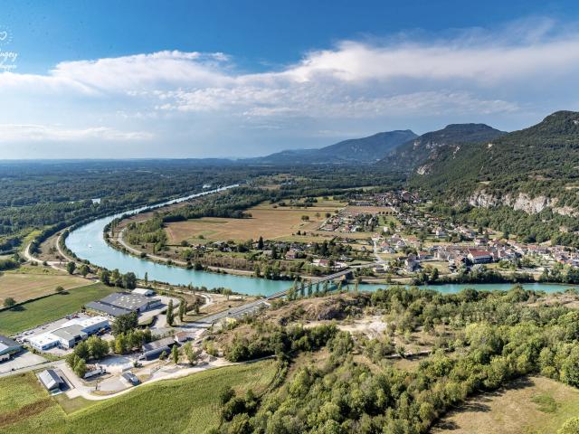 Panorama sur le Rhône depuis le Mont de Cordon