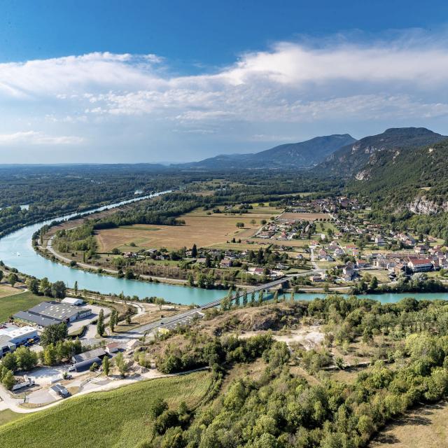 Panorama sur le Rhône depuis le Mont de Cordon