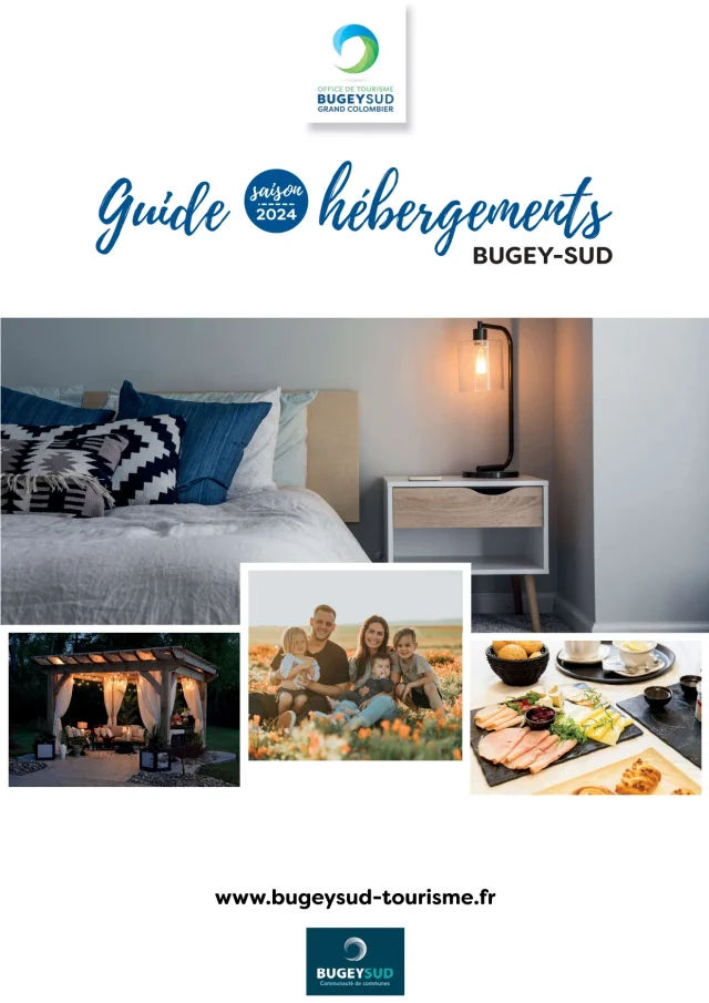 Couverture Guide Hebergements Bugey Sud 2024