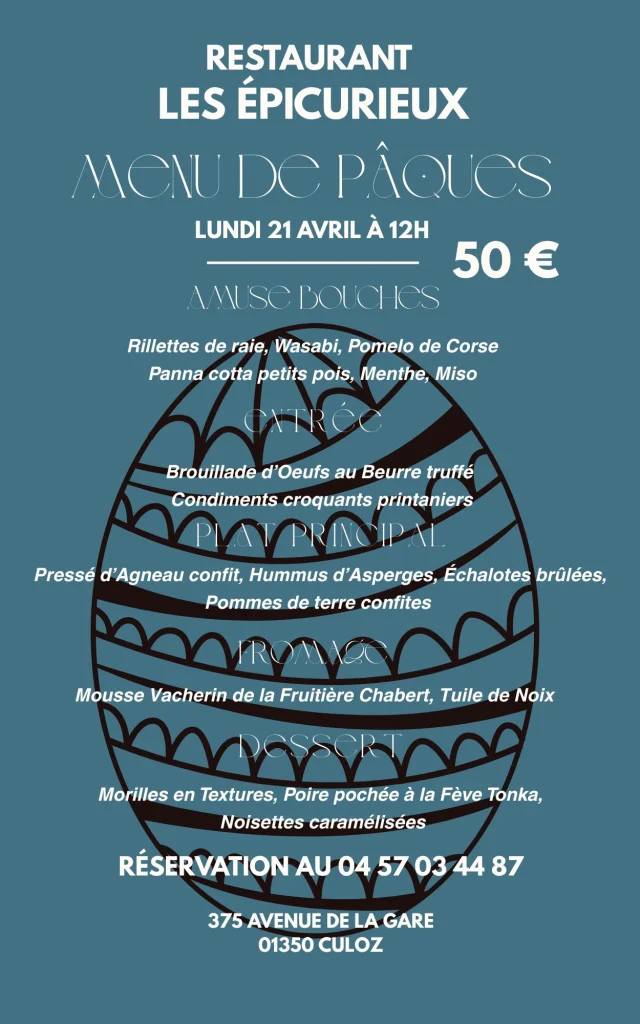 Menu De Paques 2025 Epicurieux