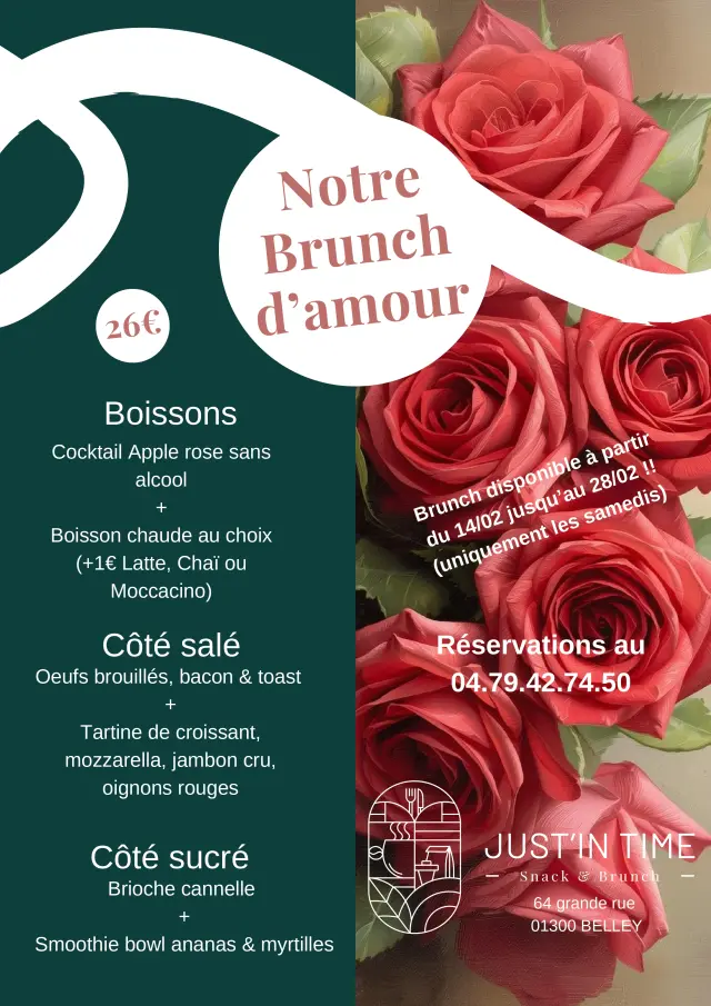 Brunch D'amour Just In Time Saint Valentin
