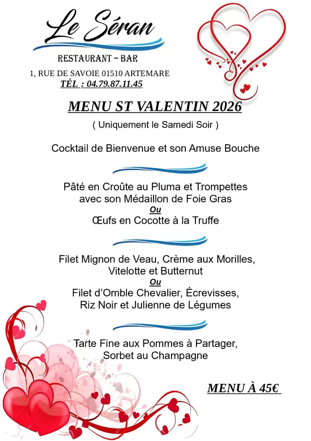 Menu Seran Saint Valentin 2026
