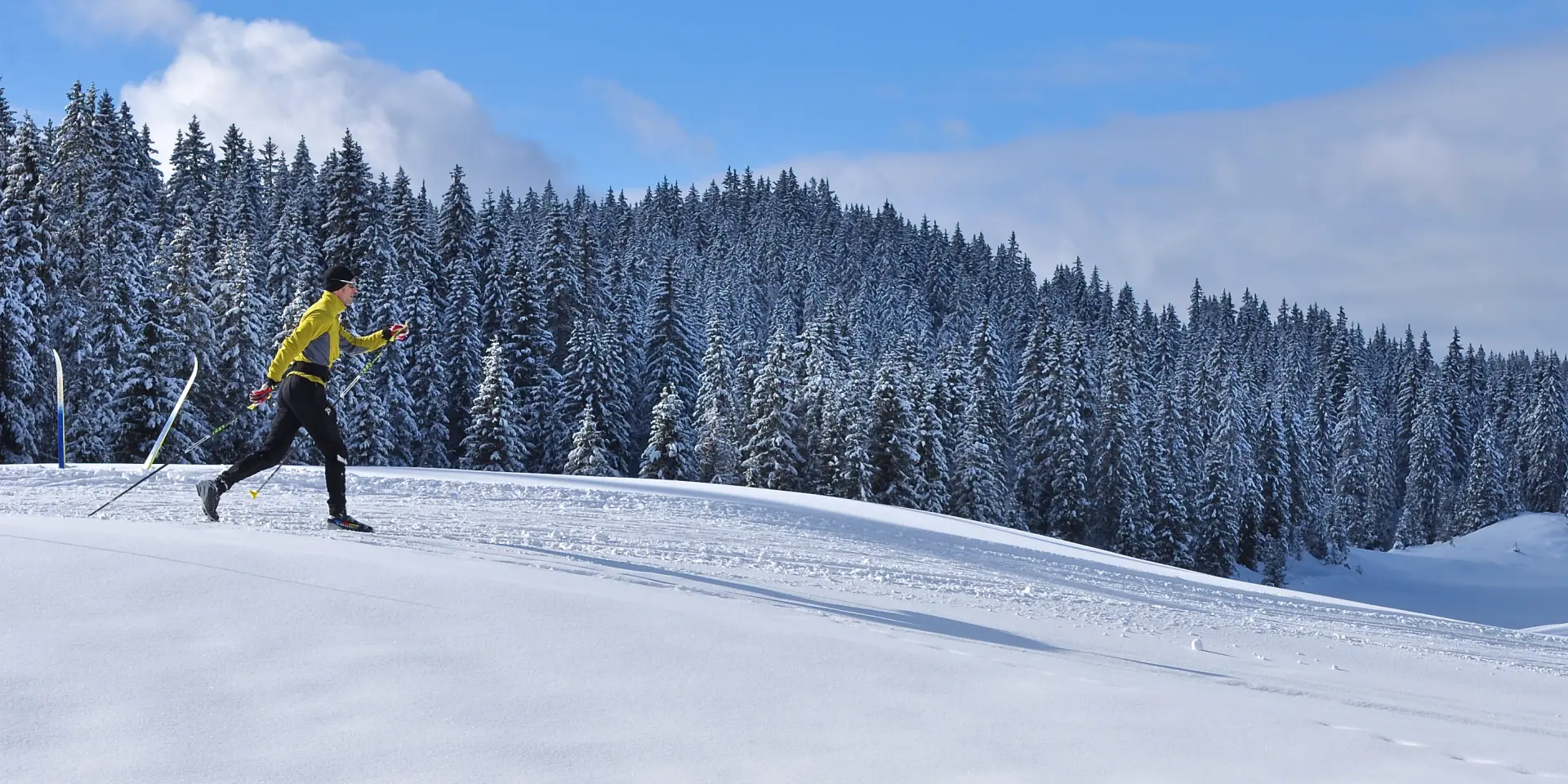 Cross country skiing in Lachat