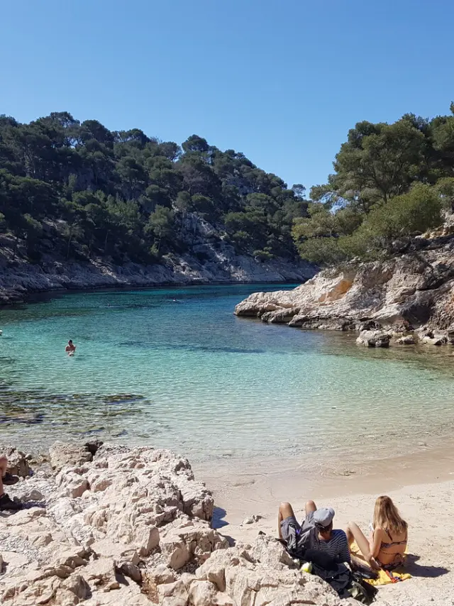 Strand am Ende der Calanque von Port Pin Cassis
