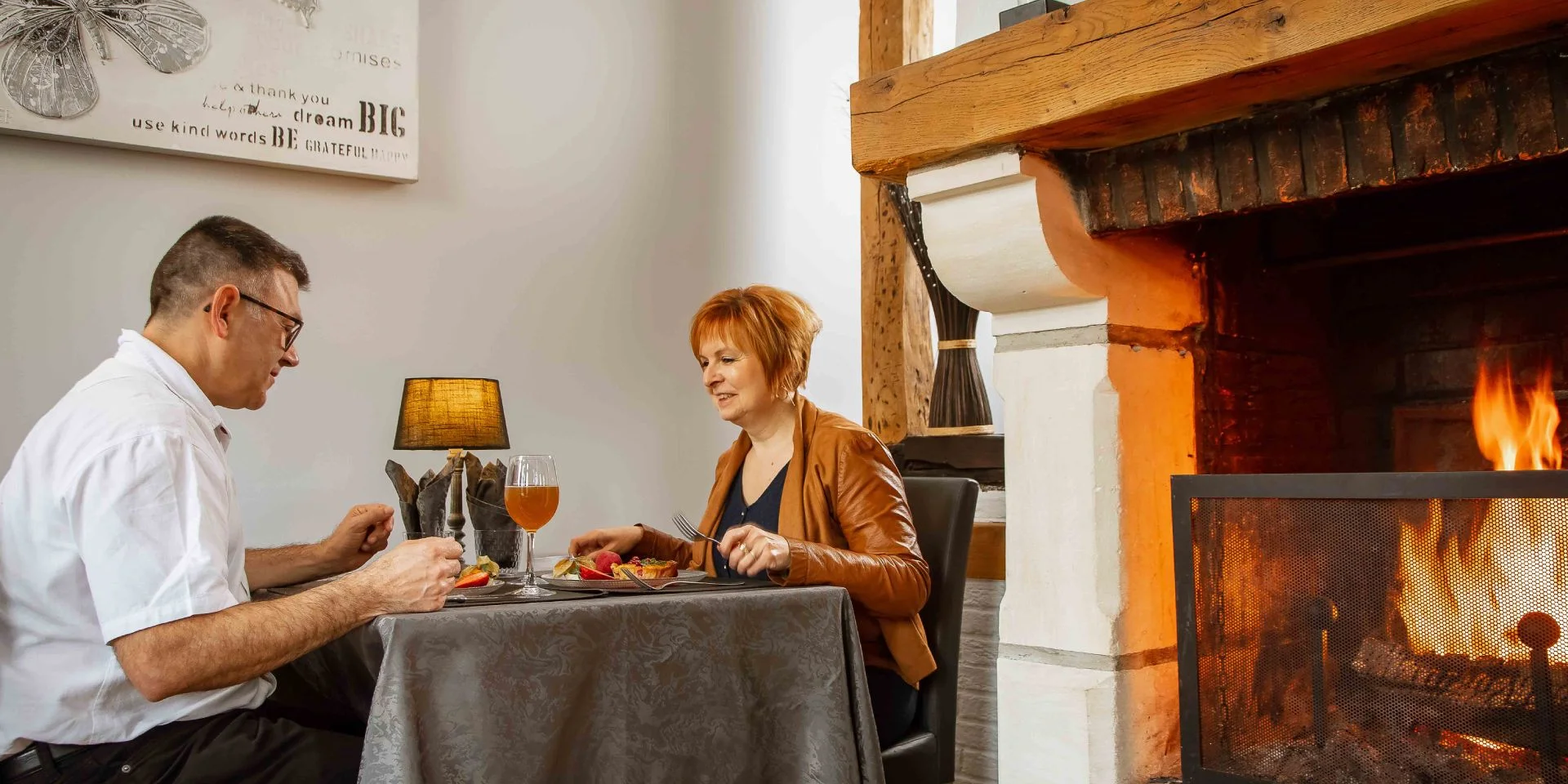Maulevrier Sainte Gertrude April 2018 Restaurant Rendez Vous Des Chasseurs Meals Fireplace Local Products Drone Press 1