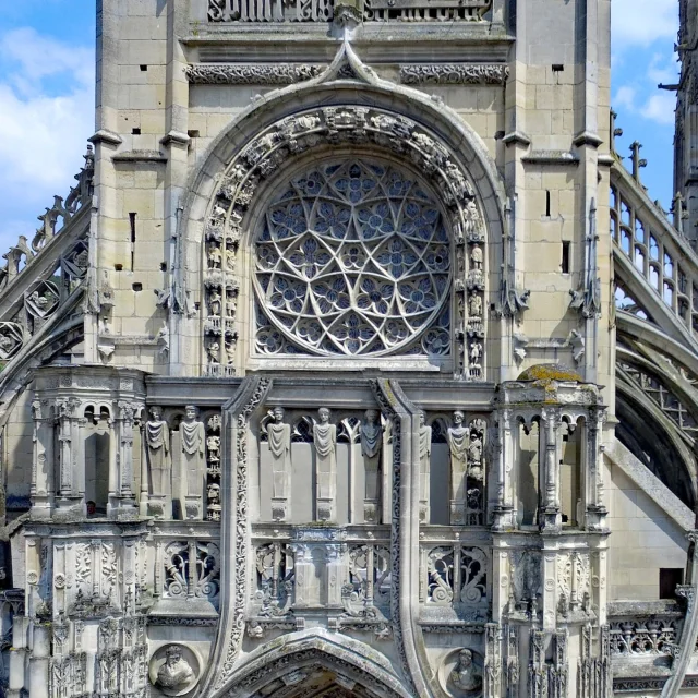 Rives En Seine Juli 2016 Eglise Notre Dame De Caudebec En Caux Vue Aerienne Rosace Jf Drone N Caux
