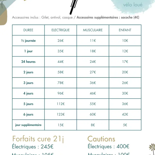 2026 Tarifs Velos