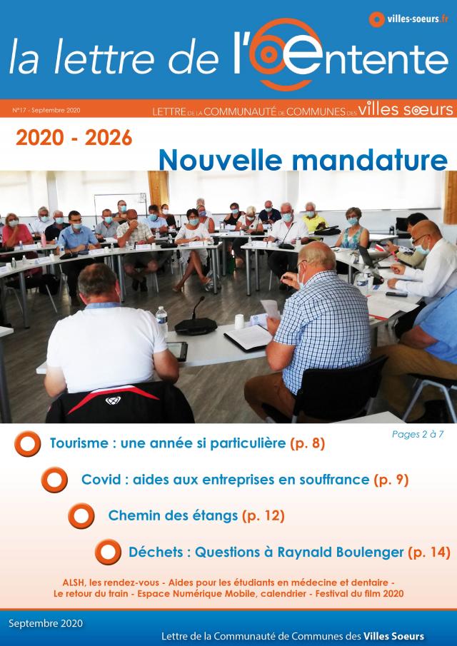 Lettre de l'Entente n°17 - septembre 2020