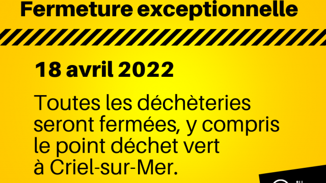 Fermeture déchèteries