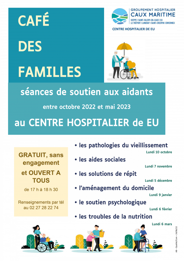Affiche Cafe Familles 2022 Centre Hospitalier Eu