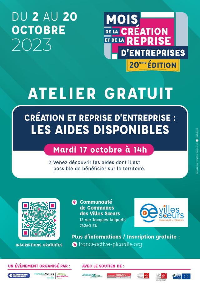 Mois De La Creation Etreprise D Entreprise Flyer Atelier Villes Soeurs