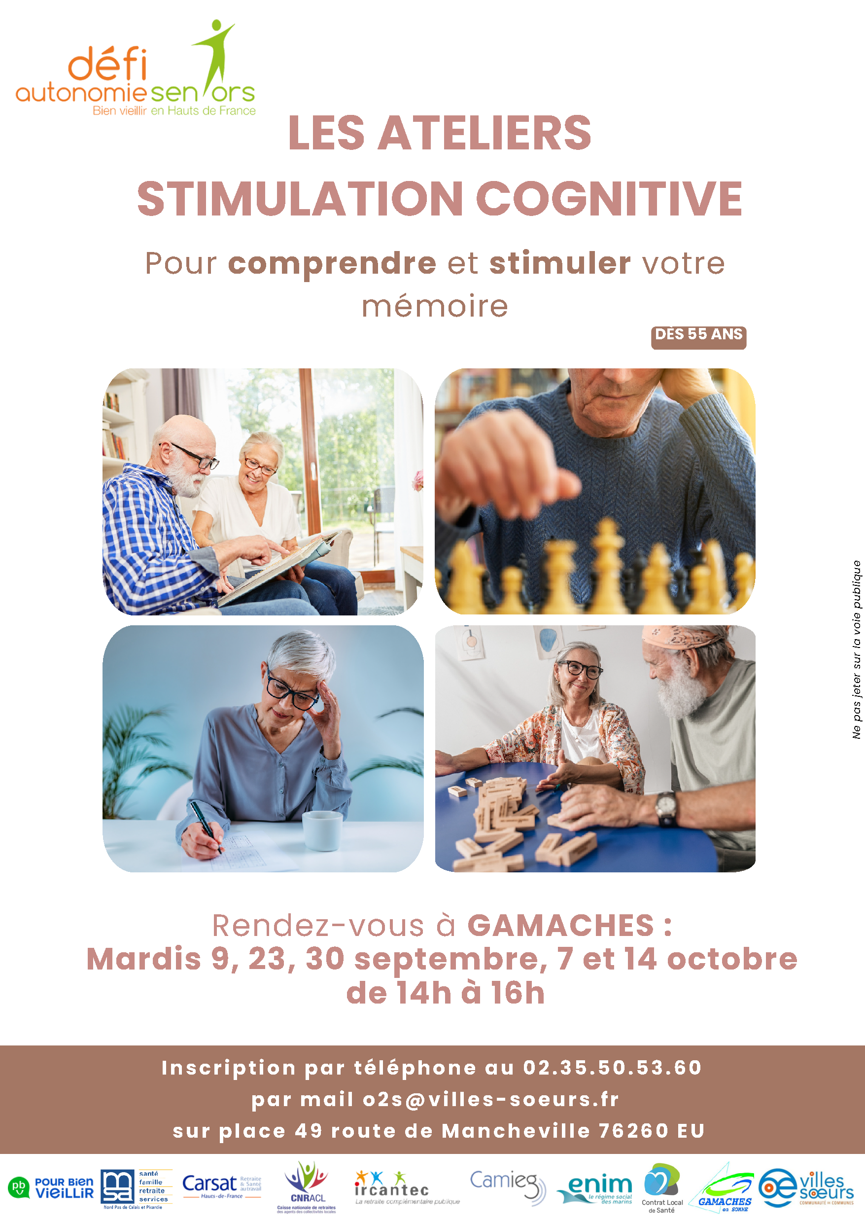 Tract atelier mémoire, stimulation cognitive à Gamaches