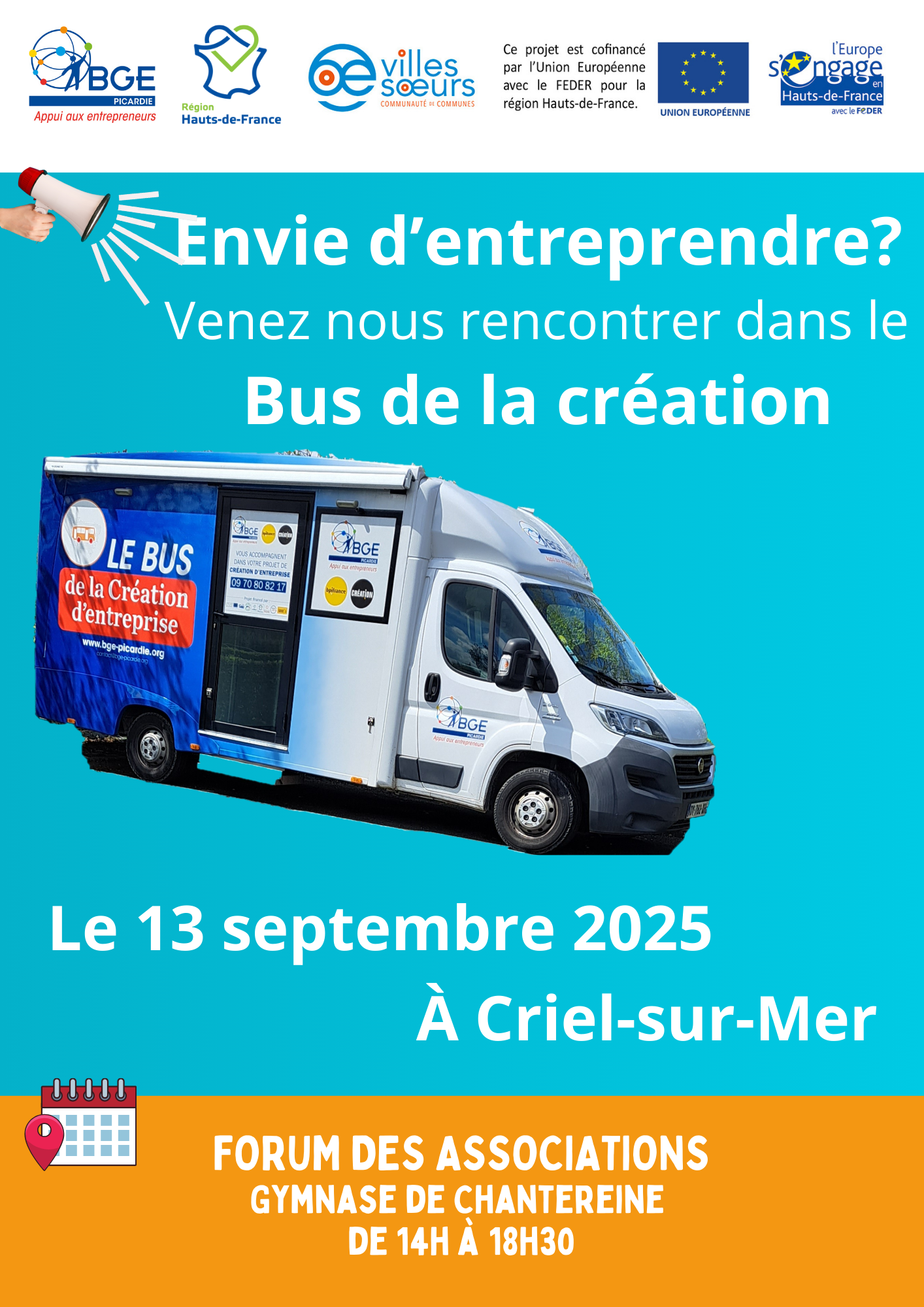 Bus de la création d'entreprise à Criel-sur-Mer le 13 septembre 2025
