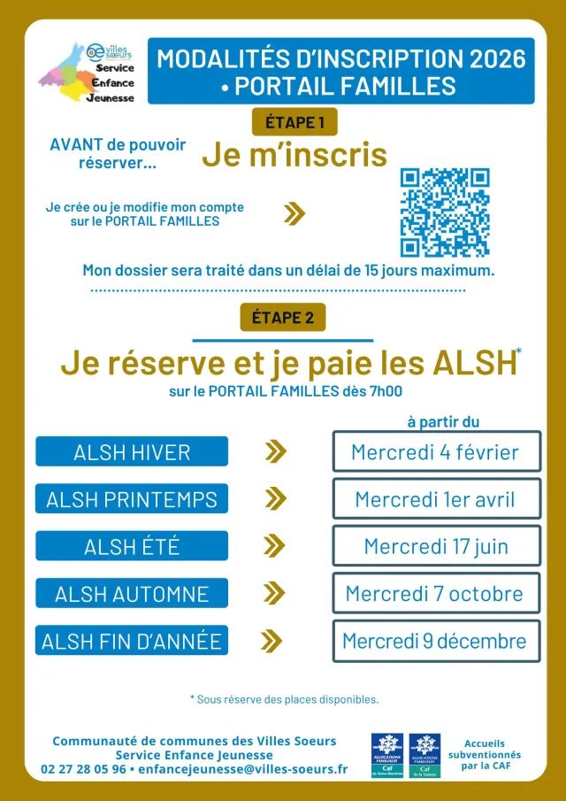Sej Modalites Dinscription 2026 Portail Familles Alsh