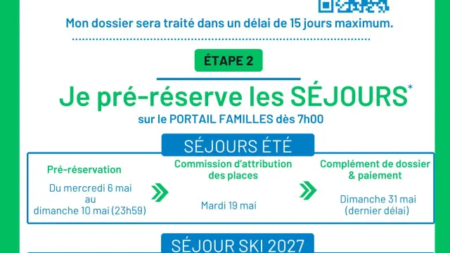 Sej Modalites Dinscription 2026 Portail Familles Sejours