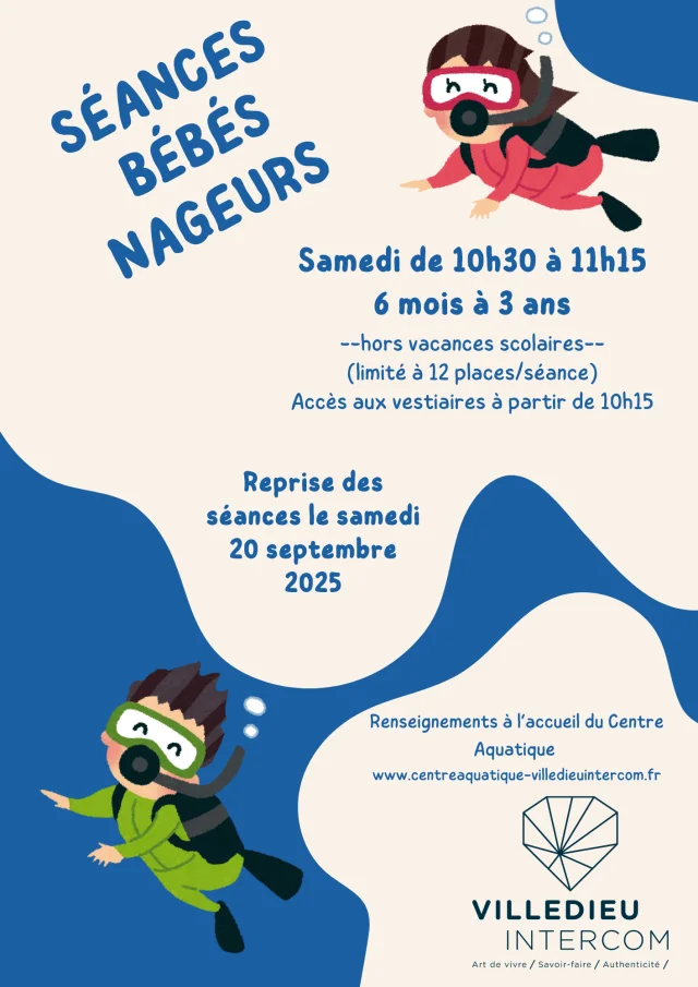 Affiche Bebes Nageurs