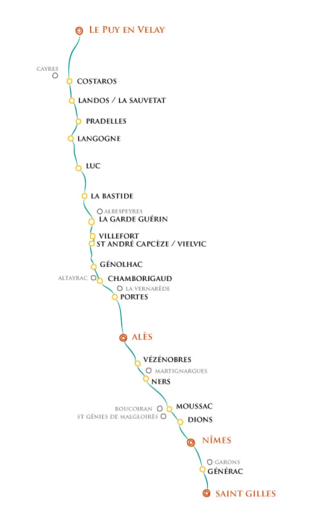 Carte Régordane