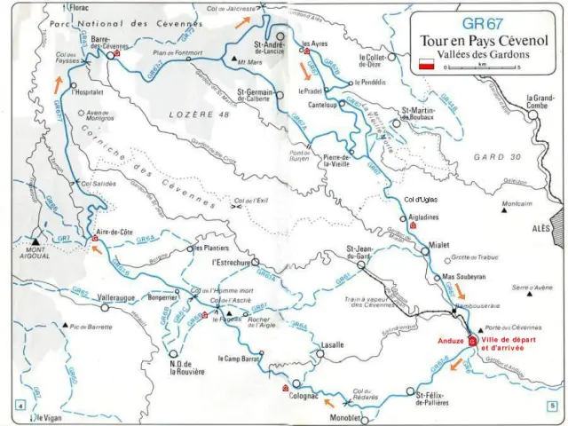 Carte Rando Gr67 Origine : Fédération de la randonnée pédestre - topo-guide des sentiers